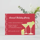 Cocktail Party Red Kaart (Staand voorkant)