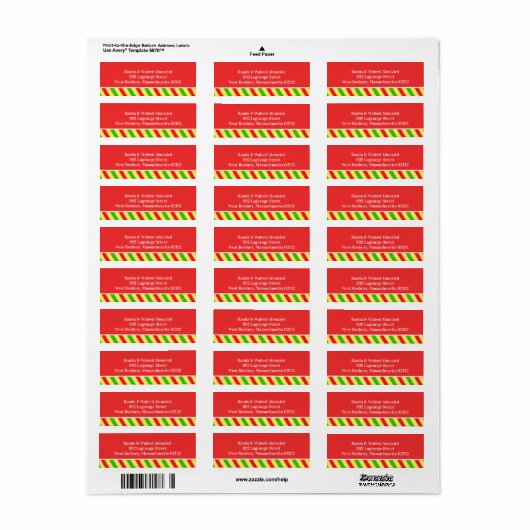 Cocktail Party retour adreslabels Etiket (Full Sheet)