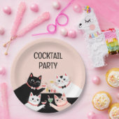 Cocktail party retro katten Papier Bord (Feest)