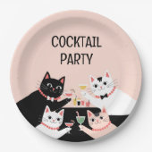 Cocktail party retro katten Papier Bord (Voorkant)
