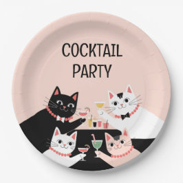 Cocktail party retro katten Papier Bord