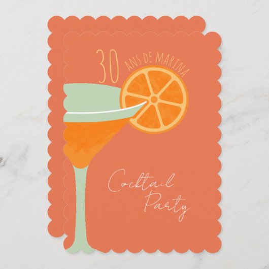 Cocktail Party Save The Date (Voorkant / Achterkant)