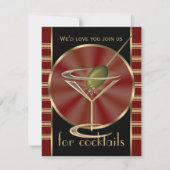 Cocktail Party Small Invitations Kaart (Voorkant)