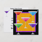 Cocktail PARTY - SRF Kaart (Voorkant / Achterkant)