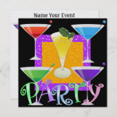 Cocktail PARTY - SRF Kaart (Voorkant / Achterkant)