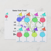 Cocktail PARTY - SRF Kaart (Voorkant / Achterkant)