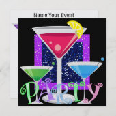 Cocktail PARTY - SRF Kaart (Voorkant / Achterkant)