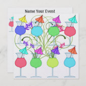 Cocktail PARTY - SRF Kaart (Voorkant / Achterkant)