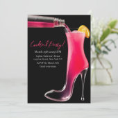 Cocktail Party-Stiletto en Cocktails Kaart (Staand voorkant)