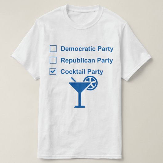 Cocktail Party T-shirt (Design voorkant)