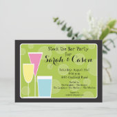 Cocktail Party Trio - Stock the Bar Invitation Kaart (Staand voorkant)