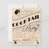 Cocktail party-uitnodiging kaart (Voorkant)