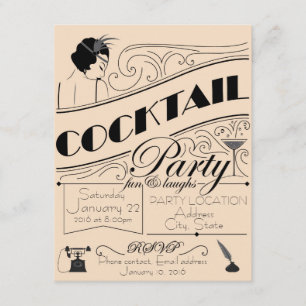 Cocktail party-uitnodiging kaart
