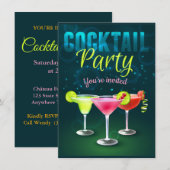 Cocktail Party Uitnodiging Kaarten (Voorkant / Achterkant)
