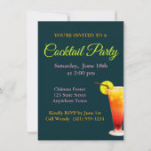 Cocktail Party Uitnodiging Kaarten (Achterkant)