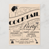 Cocktail party-uitnodiging uitnodiging briefkaart (Voorkant)