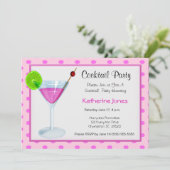 Cocktail Party uitnodigingen. Kaart (Staand voorkant)