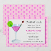 Cocktail Party uitnodigingen. Kaart (Voorkant / Achterkant)