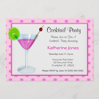 Cocktail Party uitnodigingen. Kaart