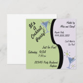 Cocktail Party-uitnodigingen Kaart (Voorkant / Achterkant)