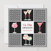 Cocktail Party-uitnodigingen voor de Feestdagen Kaart (Voorkant)