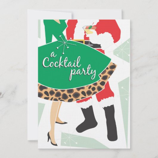Cocktail Party | Uitnodigingen voor feestdagen (Voorkant)
