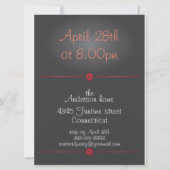 Cocktail party-uitnodigingskaart kaart (Achterkant)