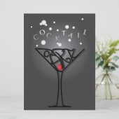 Cocktail party-uitnodigingskaart kaart (Staand voorkant)