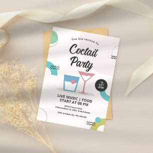 Cocktail Party Vakantie Kaart