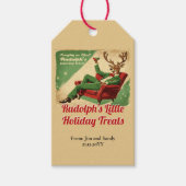 Cocktail Party Vintage Funny Retro Christmas Party Cadeaulabel (Voorkant)