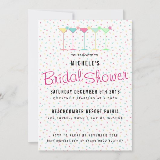 Cocktail Party Vrijgezellenfeest Kaart (Voorkant)