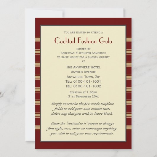 Cocktail Party XL Uitnodigingen (Achterkant)
