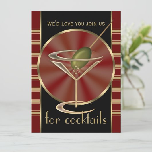 Cocktail Party XL Uitnodigingen (Staand voorkant)