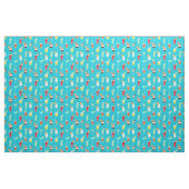Cocktail Pattern op Blauwgroen achtergrond Stof (Fat Quarter)