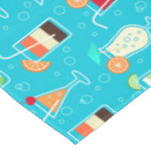 Cocktail Pattern op Blauwgroen achtergrond Tafelkleed (Gekanteld)