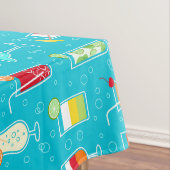 Cocktail Pattern op Blauwgroen achtergrond Tafelkleed (Voorbeeld)