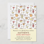 Cocktail Pattern Retro Champagne 83ste verjaardag Kaart (Voorkant)