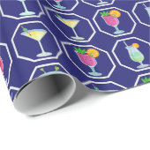 Cocktail Pattern Wrapping Paper Cadeaupapier (Rol Hoek)