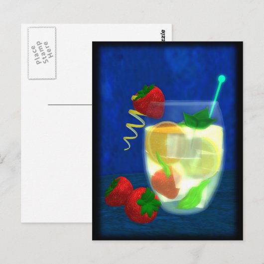 Cocktail: Pimm nr.1 Briefkaart (Voorkant / Achterkant)