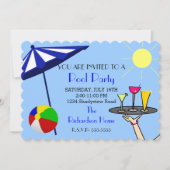 Cocktail Pool Party Kaart (Voorkant)