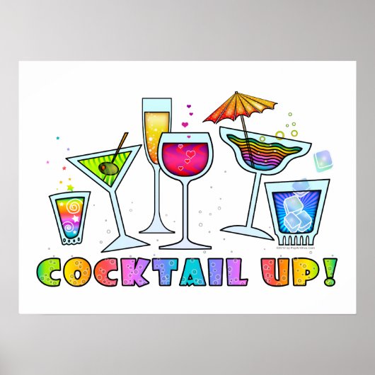 COCKTAIL. POSTERS en PRINTS VAN COCKTAIL GLASSEN (Voorkant)