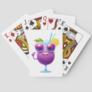 Cocktail Pret Fun Vakantie Tropische Drank Koel Pokerkaarten