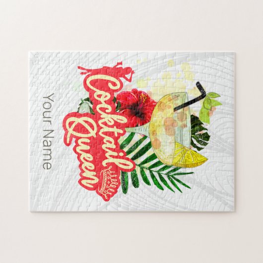 Cocktail Queen  Hen Bachelorette Party Legpuzzel (Horizontaal)