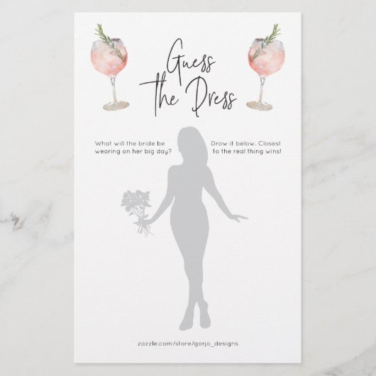 Cocktail raadt het dresse Vrijgezellenfeest spel Briefpapier (Voorkant)