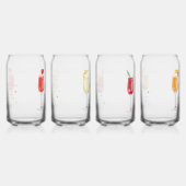 Cocktail Receptenset 4 Blikvorm Glas (Rechts)