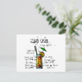 Cocktail Recipe Mai Tai Briefkaart (Staand voorkant)