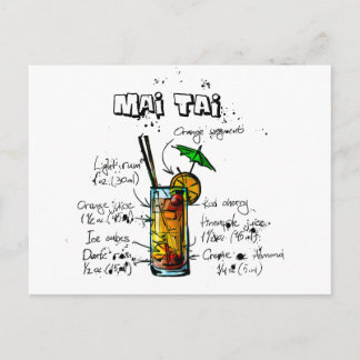 Cocktail Recipe Mai Tai Briefkaart