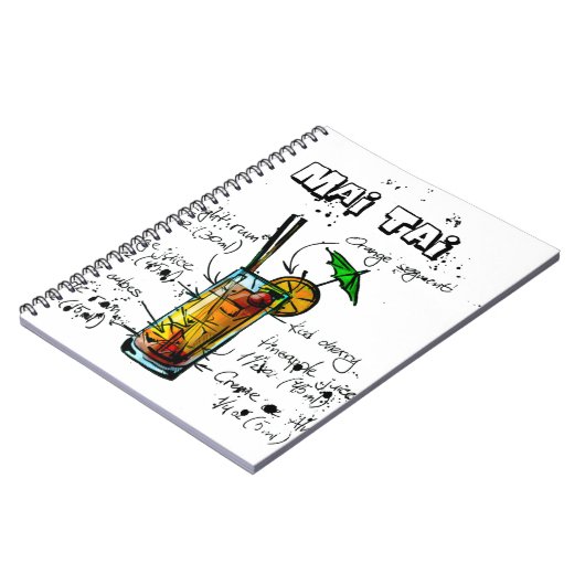 Cocktail Recipe Mai Tai Notitieboek (Linkerzijde)