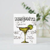 Cocktail Recipe Margarita Briefkaart (Staand voorkant)