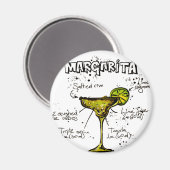 Cocktail Recipe Margarita Magneet (Voorkant / Achterkant)